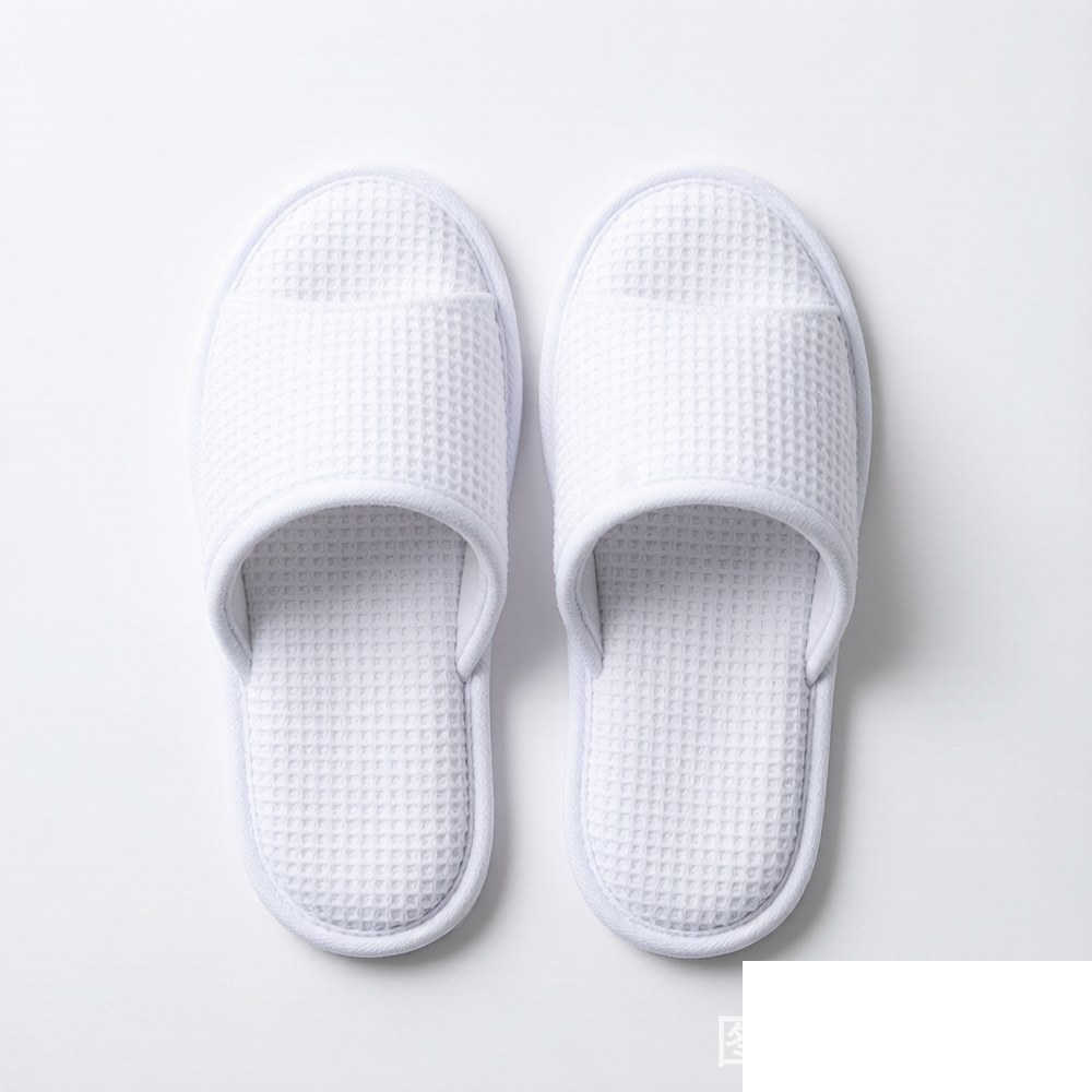 Closed-Toe Waffle Hotel Slippers